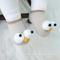 Cute design animal printing newborn non slip baby kids socks with grip